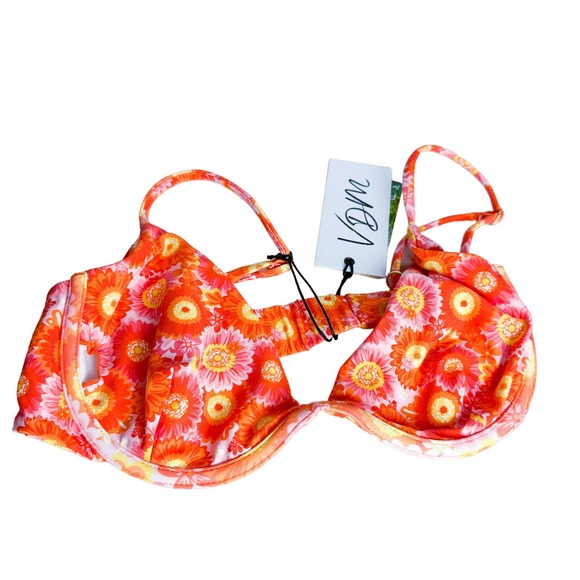 NWT VDM Swim Reversible Bikini in Gingham/Retro Daisy - Picture 14 of 16